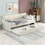 Lit de jour simple avec couchette et fonction de charge - beige