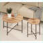 Ensemble de table basse et de table de bout à motif Radial 2 pièces - Panneau de fibres à densité moyenne imperméable avec housse en PVC