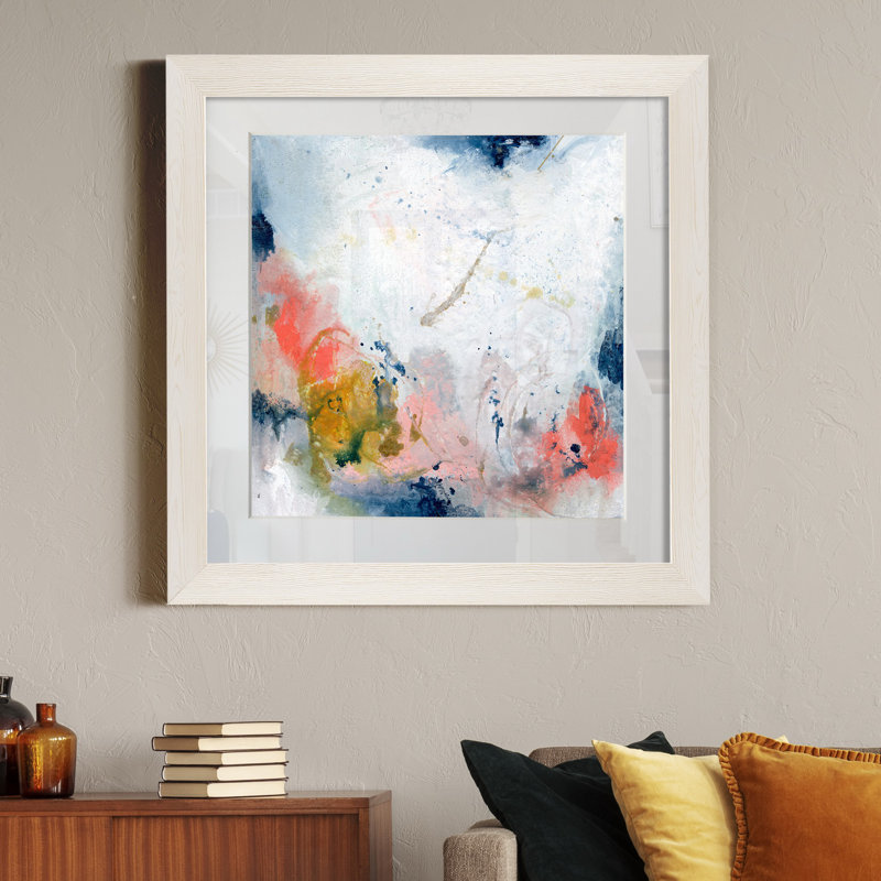 Pastel Fantasy III-impression sur papier, H 27,5 po x l 27,5 po x P 1,5 po, Cadre blanc