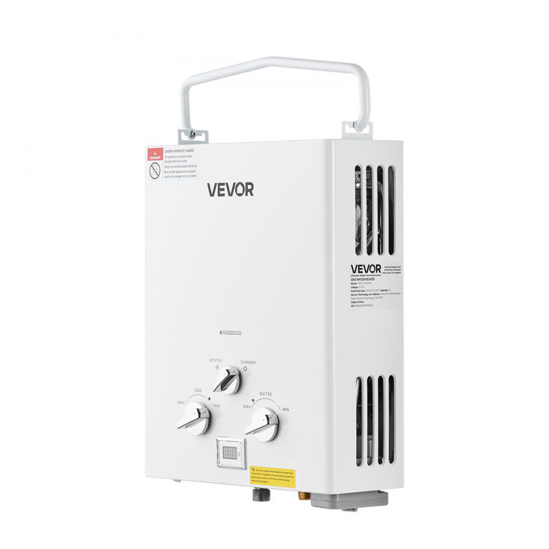 Chauffe-eau portatif au propane 5L sans réservoir avec pompe à eau pour camping-car
