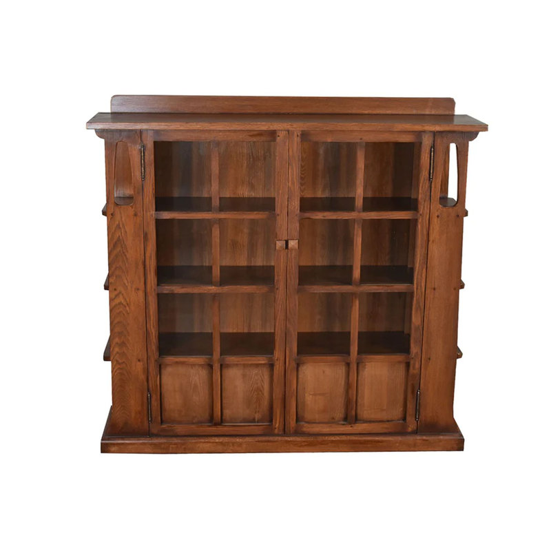Bibliothèque standard en bois massif H 48 "x l 51" Scott, Brun foncé
