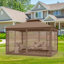 13 pi. L 11 pi. X P 11 pi. D Pavillon de jardin en acier-96070367