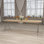 Table rectangulaire pliante en bois avec bordures en métal Marcott