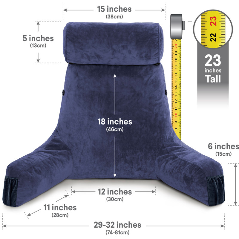  Housse et insert de coussin de lecture, Bleu foncé