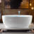 WOODBRIDGE 66" Acrylic Freestanding Double-Ended Soaking Bathtub & Deck-Mounted Faucet Set (Drilling Needed) -119379686