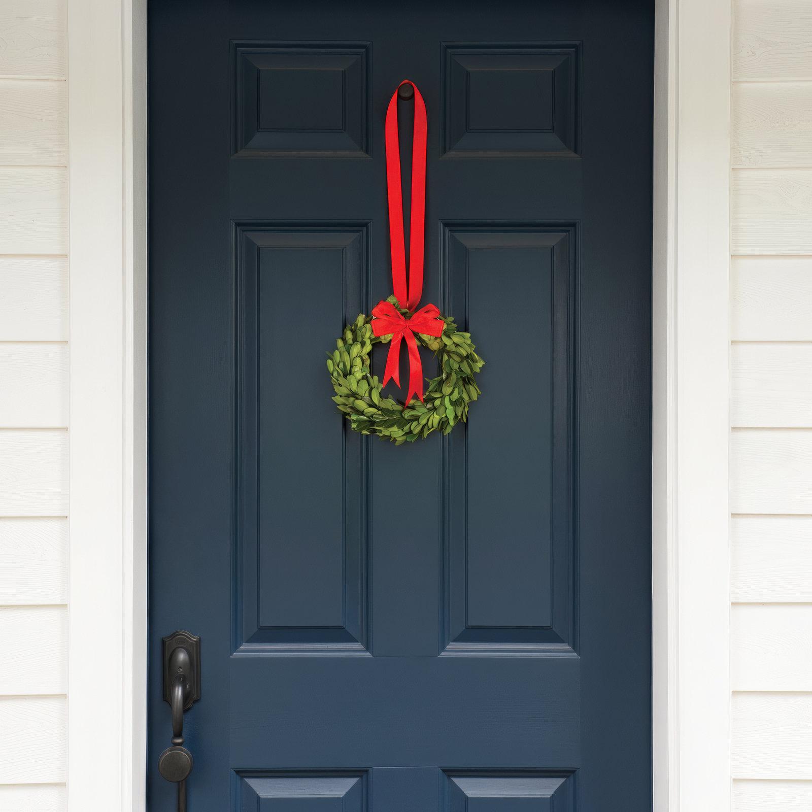 Alby 6.5'' Handcrafted Preserved Boxwood Real Greenery Wreath