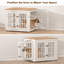 Meuble pour chien robuste de 26 pouces, table de bout décorative pour animal de compagnie, chenil en bois pour l'intérieur-120974235-132100354