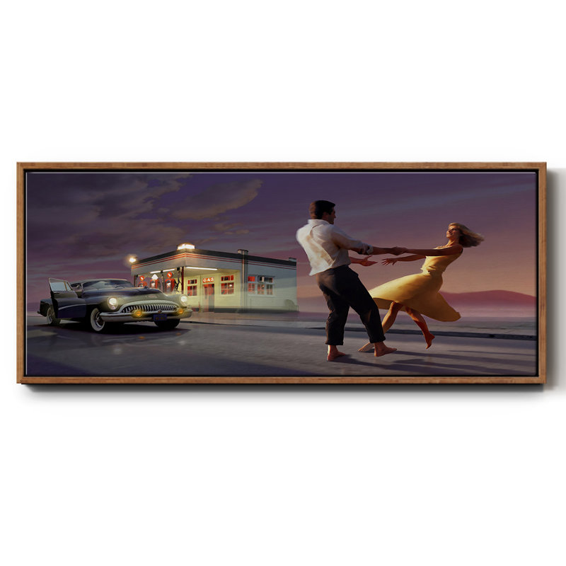 Night Dance- Framed Canvas, 20" H x 50" W