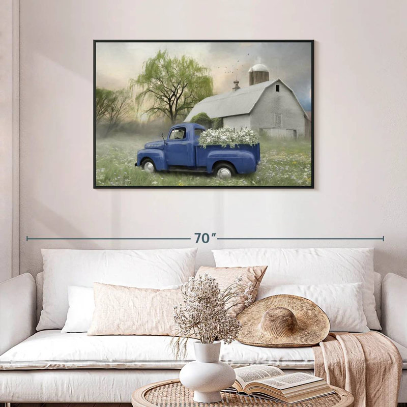 Printemps à l'ancienne, Cadre flottant noir, 43 po x 29 po