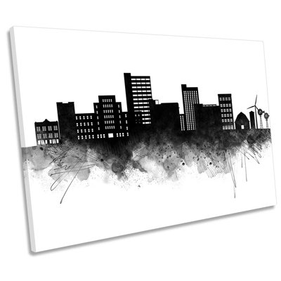 Lubbock City Skyline - Wrapped Canvas Print