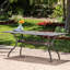 Table de patio rectangulaire en cuivre 68 po 68 po