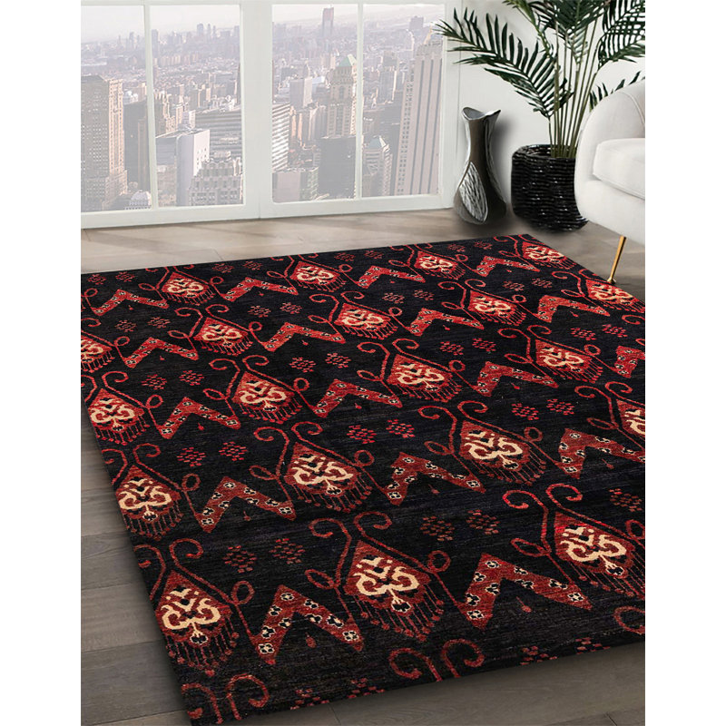 Tapis abstrait moderne 4236, Carré 5 pi