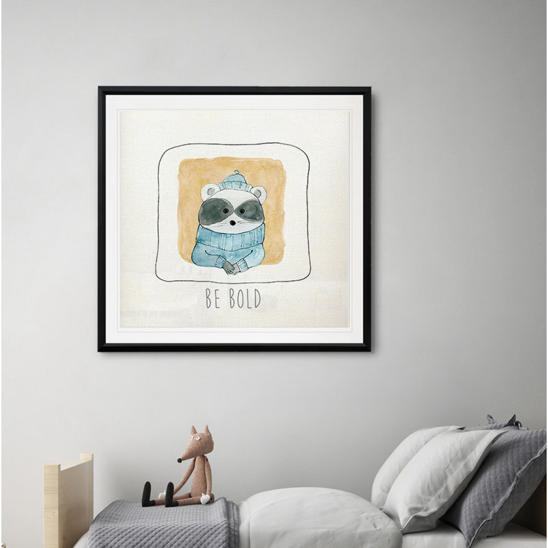 Art « be intelligent » clarinda, H 17,5 po x l 17,5 po x P 1,5 po, Cadre plastique noir
