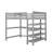 Full Size Loft Bed With Shelves And Under-Bed Desk-637831308