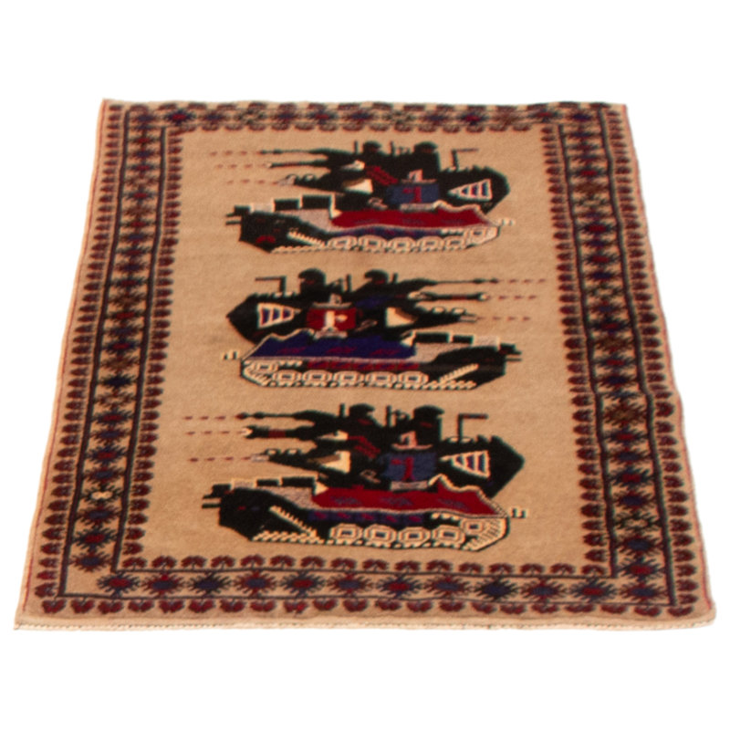 Tapis brun clair Largeros War 2 pi 11 po x 4 pi 8 po