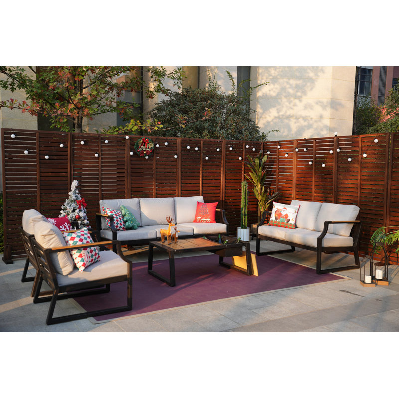 Betzaira 7 - Person Patio Conversation Set with Cushions