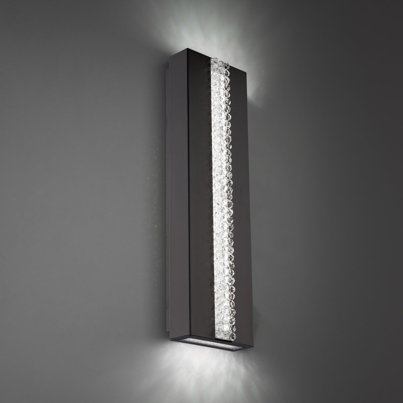Cascade Stainless Steel LED Wall Light, 24" H x 7" W x 3.6" D