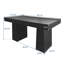 Bureau de direction moderne 55 "Mid Century, bureau en bois noir avec double base trapézoïdale