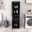 Gillam Tall Freestanding Bathroom Cabinet with Transparent Glass Door and Adjustable Shelving-792219212