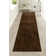 Custom Size Trellis Bordered Design Brown Washable Slip Resistant Medium Pile Hallway Rug
