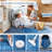Ombre Abstract Runner Rugs 2x6 Machine Washable Area Rugs Ultra-Thin Non-Slip Stain Resistant Indoor Carpet for Hallway Entryway Kitchen Laundry-1557850201