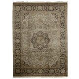 Hand Knotted Area Rug in Black