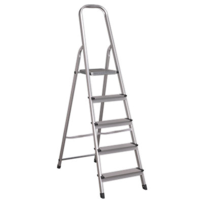 Roni 5- Step Aluminium Lightweight Folding Small Step Ladder