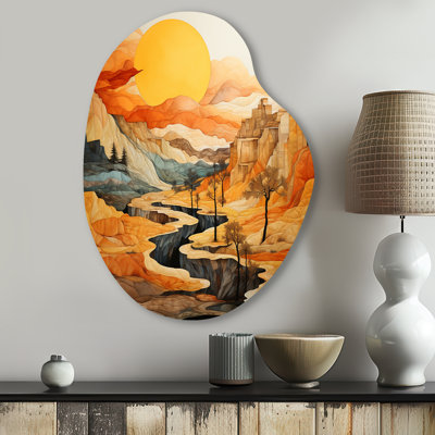Marylan - Canyon Pear Shape Assymterical Metal Wall Art