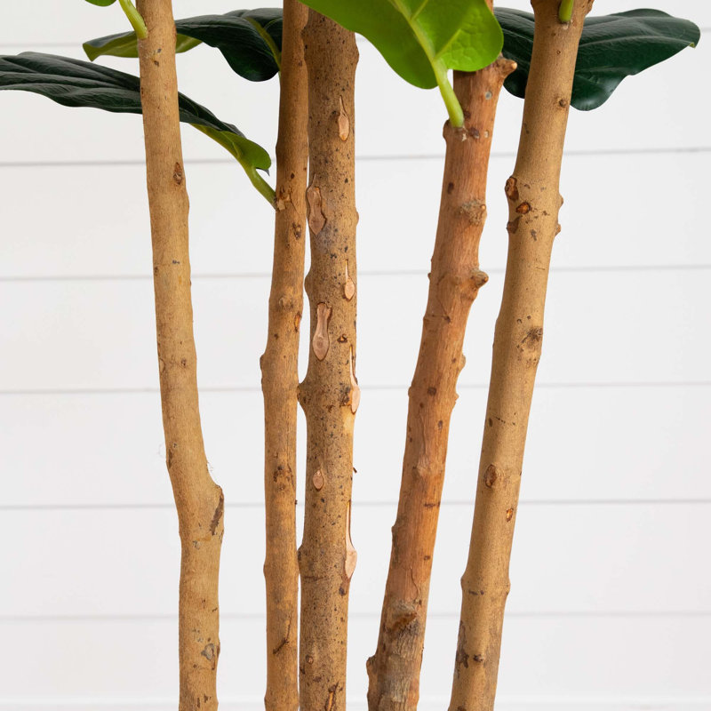Arbre à violon artificiel en pot décoratif blanc, H 84 po x l 23 po x P 23 po