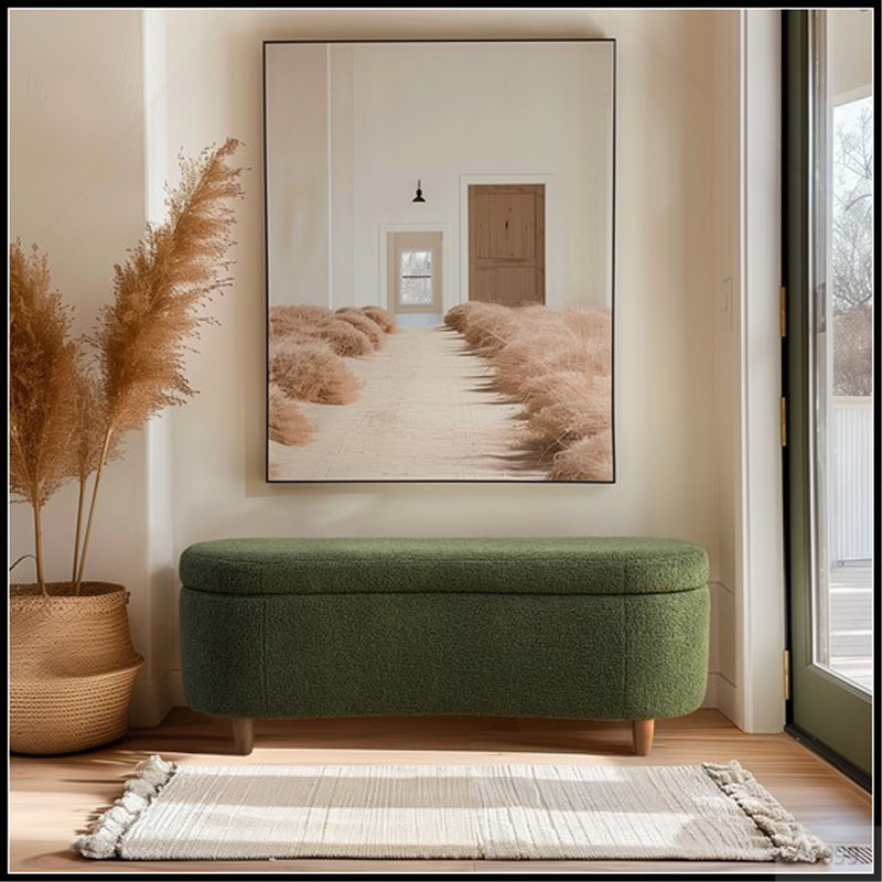 Banc de rangement Boucle crème Voir ci-dessous, Crème