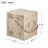 Outdoor Wood Grain Square MGO Side Table With Simulated Braided Cord – Indoor Retro End Table For Home & Patio Decor