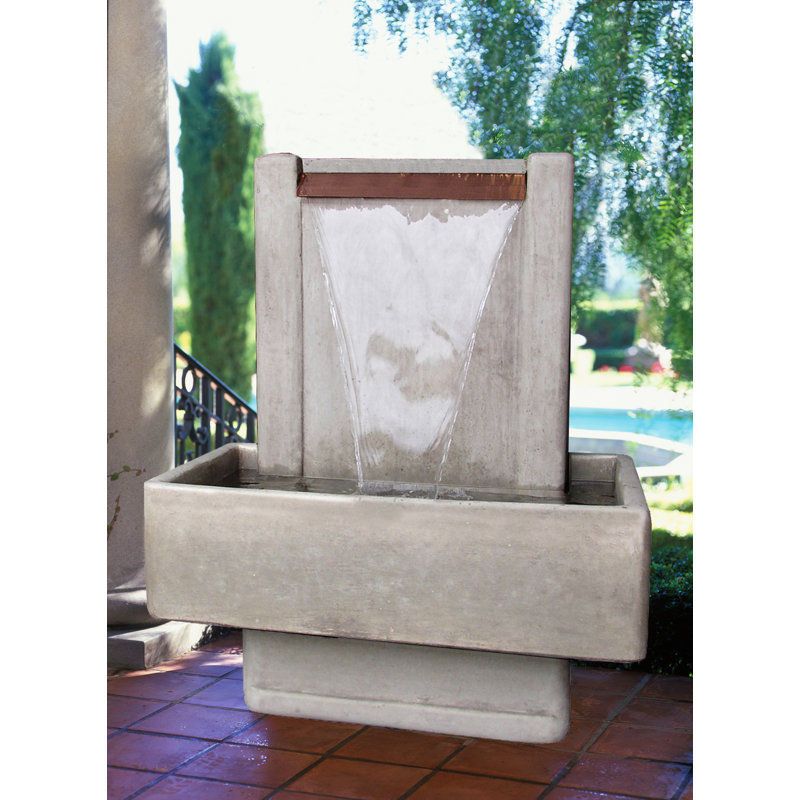 Del Mar Hand Crafted Weather Resistant Fountain, Chestnut , 45" H x 40"W x 24"D