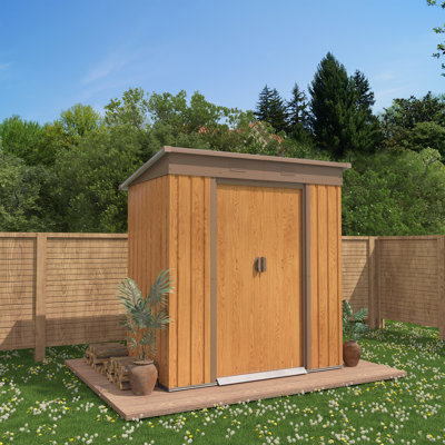 6 ft. W x  4 ft. D Metal Lean-To Storage Tool Shed