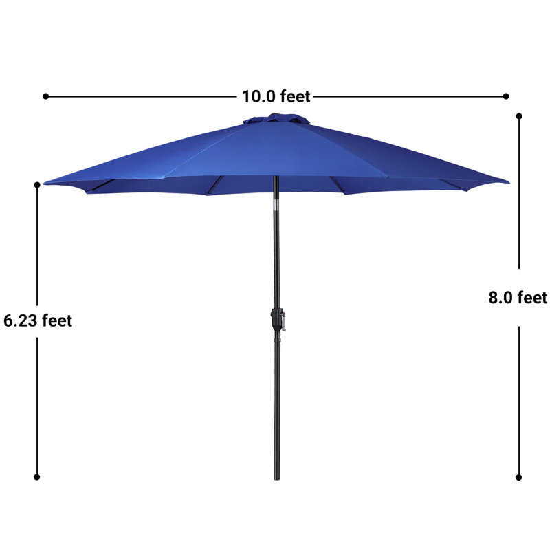 Parasol de marché 9 pi 8 po Marilea, Bleu
