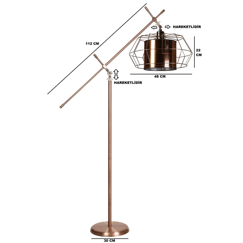 70.87 " Swing Arm Floor Lamp