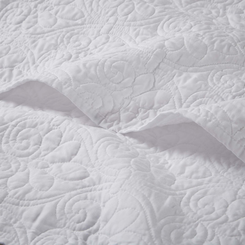 Jeté matelassé surdimensionné blanc 60 x 70 po, Blanc