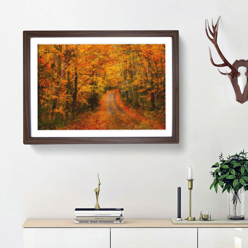 Heading into the Forest - Picture Frame Painting Print, 33cm H x 45cm W x 2cm D, Walnut Framed