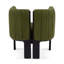 Chaises de salle à manger modernes et élégantes avec structure en bois d'hévéa noir et tissu bouclé vert olive-58455813