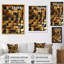 Or abstrait, cubes I - art mural géométrique-760977189-760977208