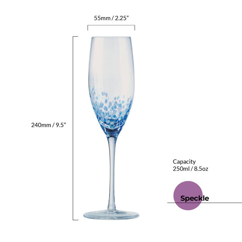 Speckle 8.5oz. Champagne Glass Stemware Set
