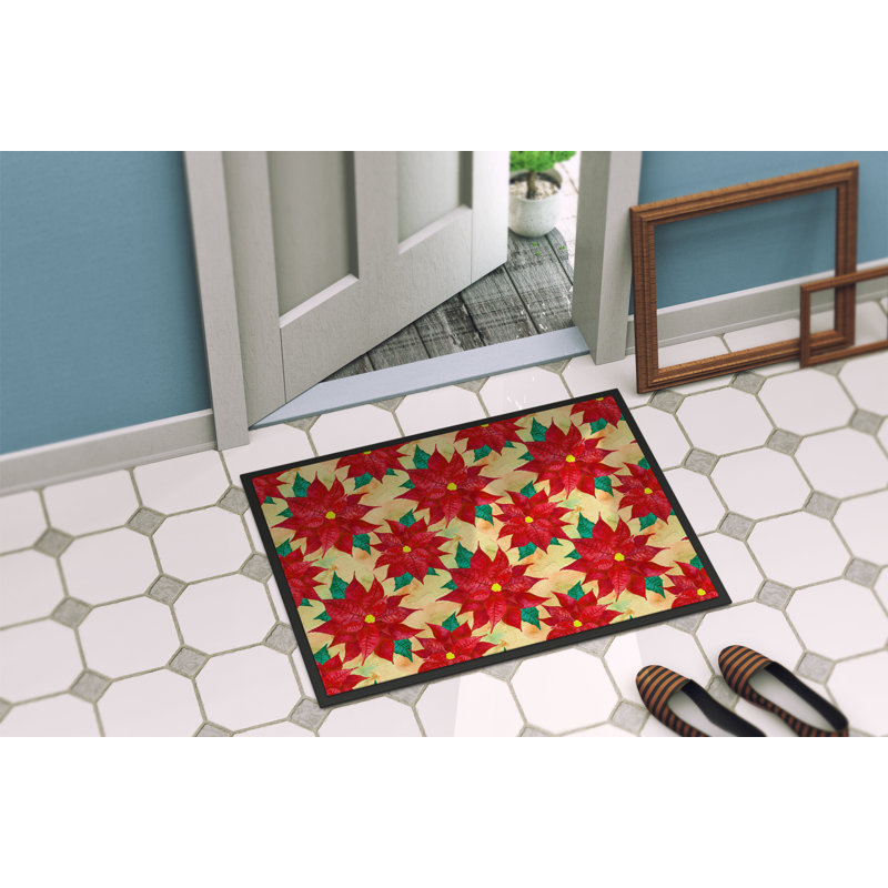 Clarissa Non-Slip Christmas Outdoor Doormat, Rectangle 2' x 3'