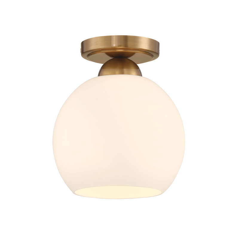 1LT Flushmount, Gold & Opal