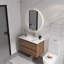 Meuble-lavabo mural 36 po avec lavabo en céramique à 2 tiroirs à fermeture en douceur 36 po