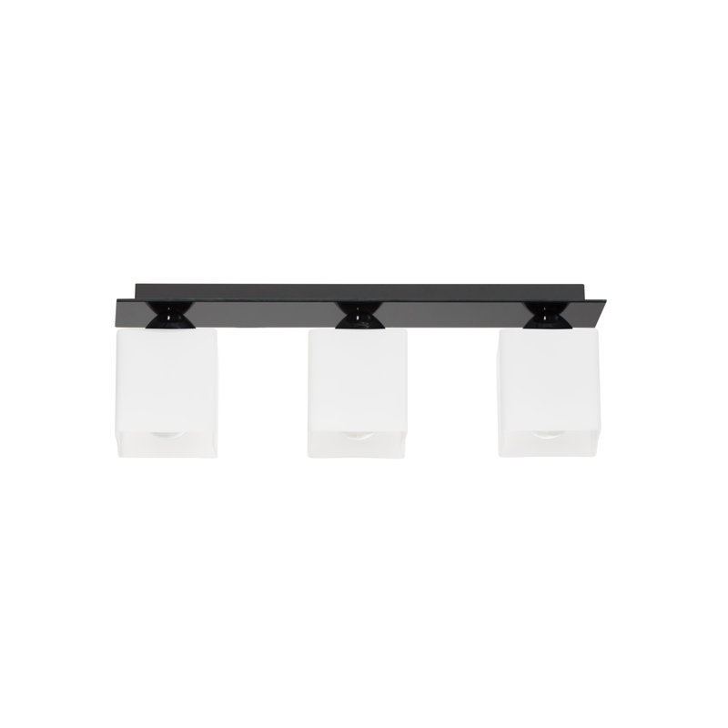Kanisha Glass Semi Flush Mount, Black