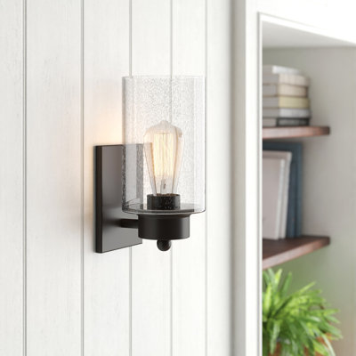 Applique murale 1 lumière Meridian en noir mat
