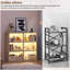 6-Cube Open Bookcase with 3-Colour Motion Sensor LED Lights-1965399031