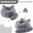 Modern Whimsical Style Cat Shaped Bean Bag Chair, Soft Faux Rabbit Fur Lazy Sofa with Detachable Tail Pillow for Adults & Kids-1466484952