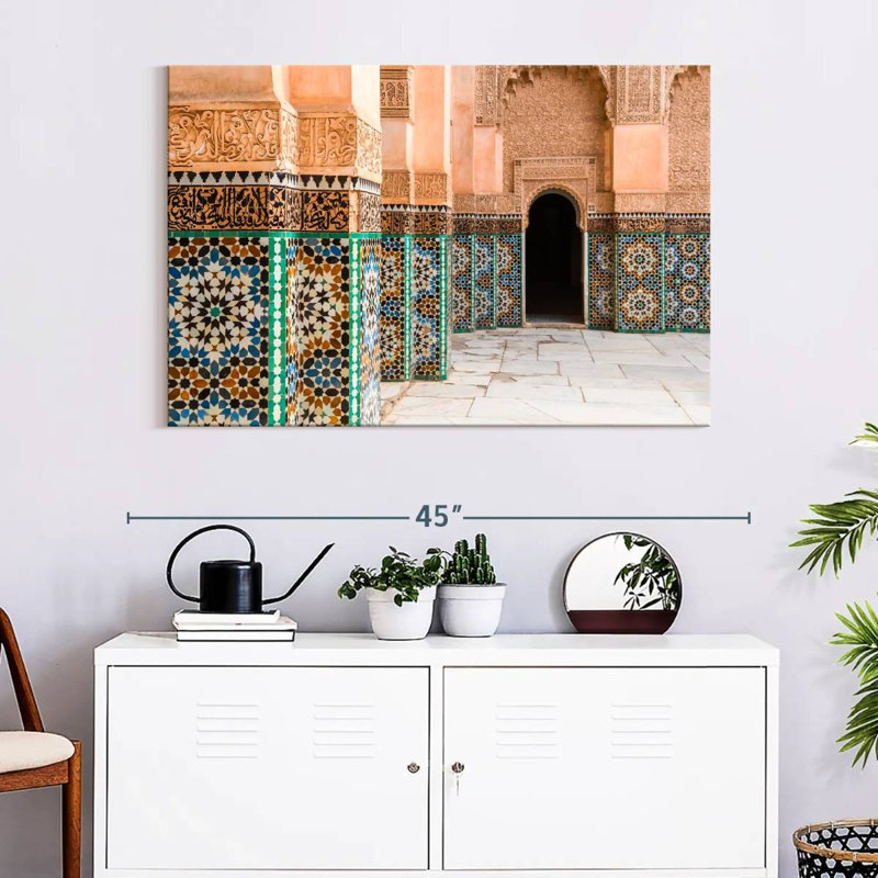 Marchelle, mosaïques de cour marocaine, H 26 po x l 39 po