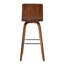 Aluin Mid-century Modern Swivel Counter or Bar Height Bar Stool in Faux Leather and Wood-512247213-512247215-512247201