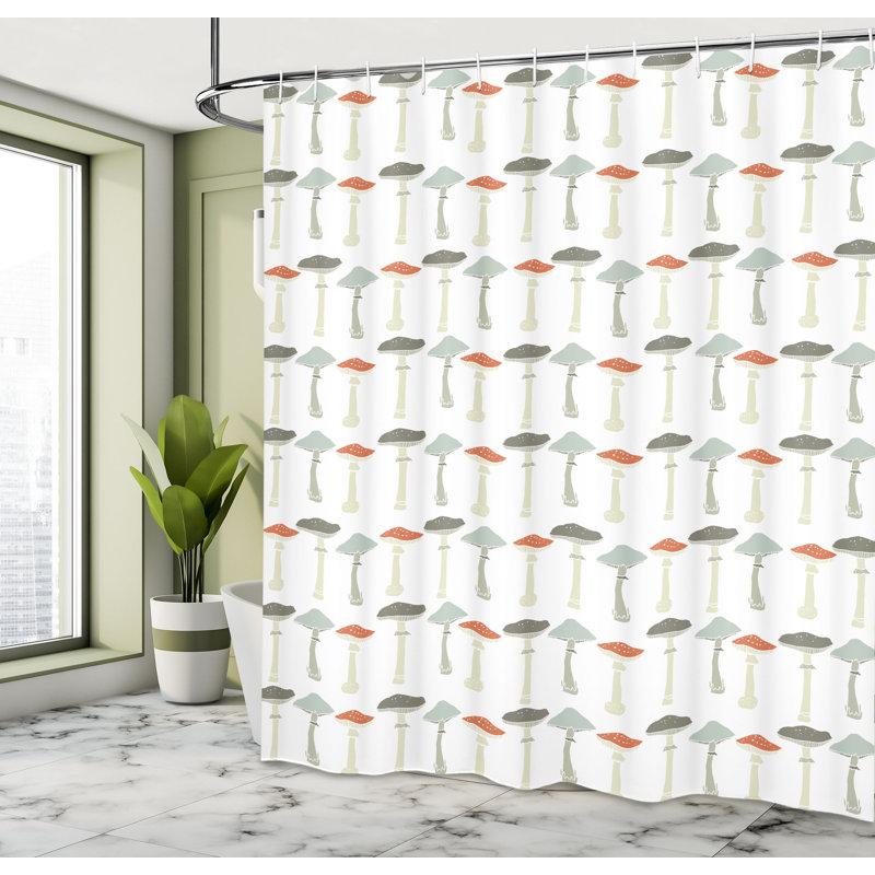 Shower Curtain with Hooks Included, 75" H x 69" W